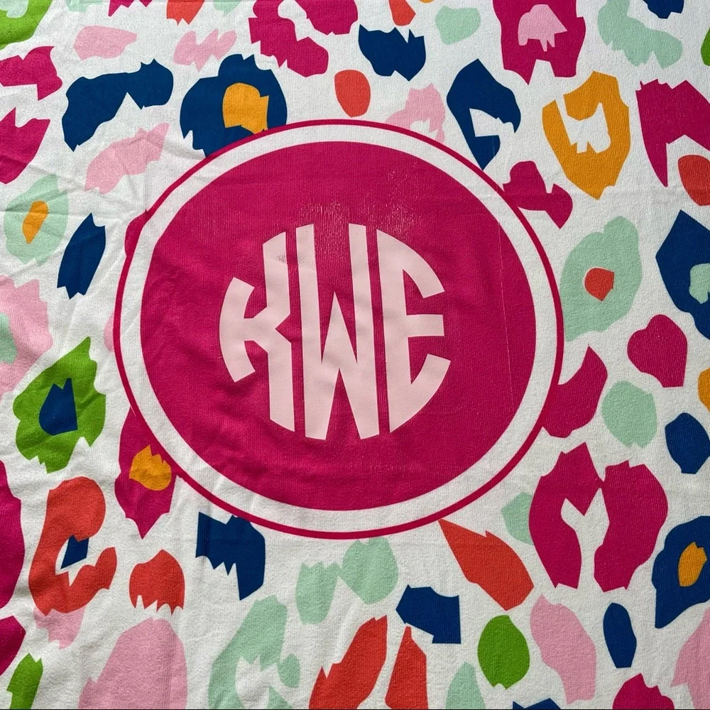 Marley Lilly Monogrammed Round Beach Towel